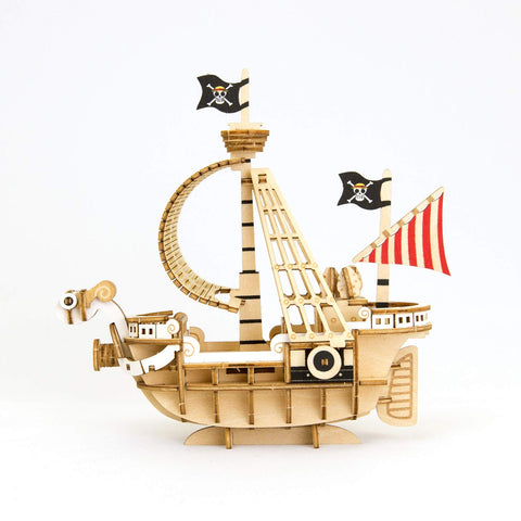 ki-gu-mi One Piece Going Merry Issue - Wooden 3D Puzzle, Fun for Adults and Elementary School Students, DIY Crafting Kit, Educational Toy for Boys and Girls, 3D Art, Great as a Gift for Adults