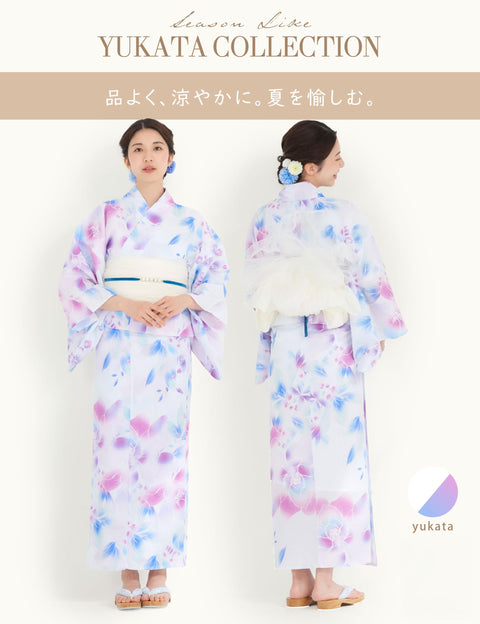 [NISHIORI] 二部式浴衣 レディース セパレート 浴衣単品 簡単着付け 夏祭り 花火大会 女性用 トレンド柄 和モダン 着崩れしにくい