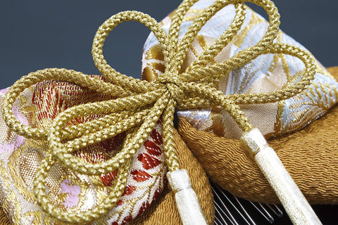 Soubien Graduation Ceremony Hair Ornament, Ribbon, Hakama, Crepe, Japanese Pattern, Tassel String Decoration, Kinuki, Coming-of-Age Ceremony, Furisode