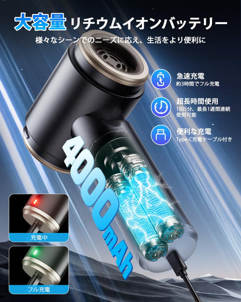 【新登場】 ハンディクリーナー コードレス 強力吸引力【吹き飛ぶ/吸い込む/空気入れ/空気抜き】 多機能車用掃除機 Type-C 急速充電 乾湿両用小型掃除機 ご家庭のホコリ取り/キーボード掃除/車の内装掃除に最適 Svoko LT-136