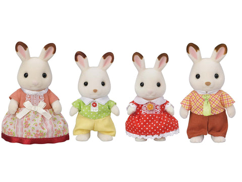 EPOCH Sylvanian Families FS-46 Chocolate Rabbit Family Dolls, Safety Toy Mark Certified, Toy for Ages 3 Years and Up, Dollhouse