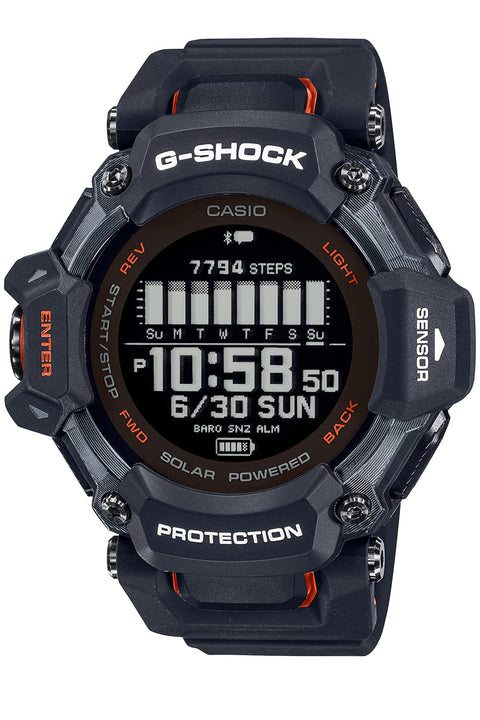 Casio 卡西欧 运动手表 日本制造 G-SQUAD GPS 心率计 搭载蓝牙, 黑色/橙色, 智能