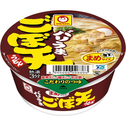 マルちゃん バリうま まめごぼ天うどん ( 40g×12個 / ミニサイズ ) カップ麺 うどん ( ごぼう天 / 九州限定 ) カップうどん まめサイズ 箱買い 東洋水産