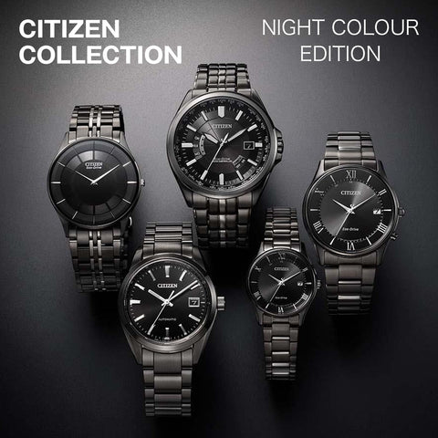 Citizen AS1064-53E Men's Wristwatch, Waterproof, Black Color, Black, Black, Bracelet Type