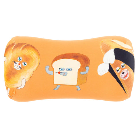 MoriPillow 메모리 폼 쿠션 허리 베개, 팬 도로보 (미니 릴렉스 베개), 피부에 좋고, 푹신하고, 질감이 있는 장난감, 플러시 낮잠 베개, 브라운, 16x33x8cm, 캐릭터 필로우, 모리시타