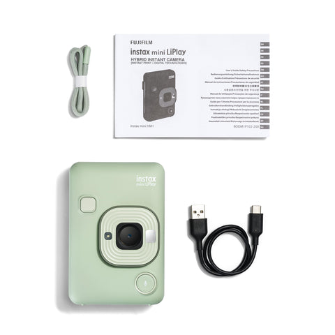 富士フイルム(FUJIFILM) クリスマスプレゼント お年玉ギフト チェキ インスタントカメラ/スマホプリンター instax mini LiPlay グリーン & instax mini LiPlay カメラケース グリーン