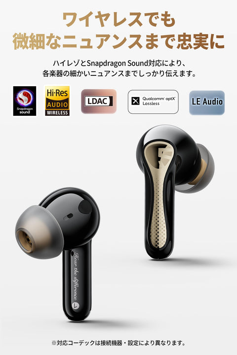 SOUNDPEATS(サウンドピーツ) Air5 Pro Plus ワイヤレスイヤホン ノイズキャンセリング MEMSドライバー ハイレゾ LDAC/aptX Adaptive Lossless Snapdragon Sound ハイブリッドドライバー マルチポイント/QCC3091/外音取り込みモード/低遅延/専用アプリ/防水