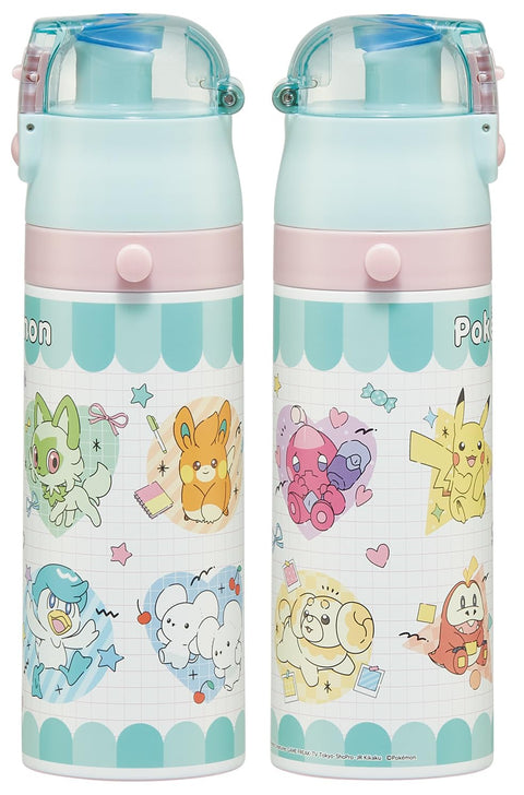 スケーター(Skater) 子供用 ステンレス 水筒 2way 直飲み 470ml コップ飲み 430ml 子供に優しい軽量タイプ ポケモン ポッピングアップ 保温 保冷 waterbottle スポーツボトルキッズ こども 水瓶 SKDC4-A