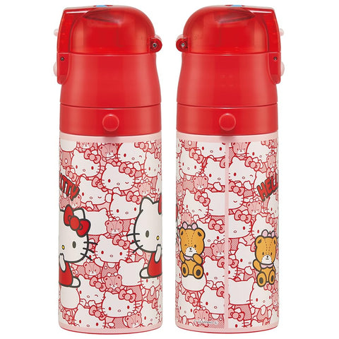 Skater 兒童用 不鏽鋼水杯 兩用 420毫升 水杯飲用 350毫升 三麗鷗 Hello Kitty 漱口水 對兒童友善的輕量 女孩 保溫 保冷 小容量型 waterbottle 運動水杯 可愛 兒童 兒童 水瓶 SKDC3-A