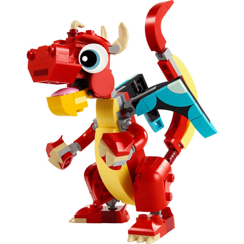 LEGO 樂高 Creator 紅龍 玩具 禮物 積木 男孩 女孩 兒童 5歲 6歲 7歲 8歲 小學生 龍 動物 動物 益智 創意 31145