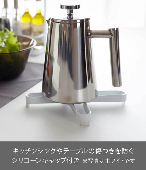 Yamazaki Industries 2251 Pan Padding Black Approx. W 5.3 x D 5.3 x H 0.8 inches (13.5 x 13.5 x 2 cm) Tower