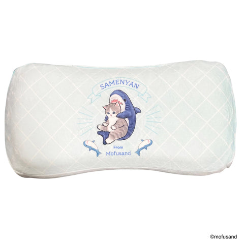 MORIPiLO 4621067 Morishita Memory Foam Pillow, Muffsand, Shark Nyan, 5.9 x 11.8 inches (15 x 30 cm), Lumbar, Backrest, Support, Stuffed Toy, Cushion, Mofusand Character Goods, Blue