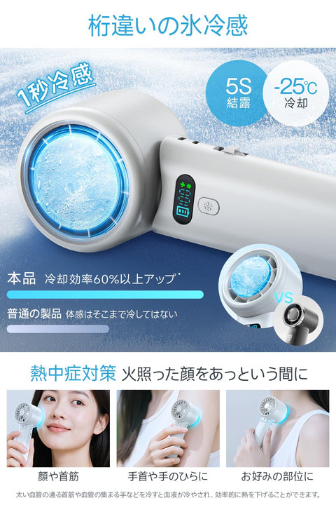휴대용 팬, 초고속 스톰 [-25℃ 순간 냉각, 10000mAh 대용량] 쿨링 플레이트가 있는 핸디 팬, 100단계 풍력 제어, 휴대용, 목/탁상/걸이, 4방향, 7날, 튼튼한, USB 충전식, 휴대용 팬, 24시간, 90° 각도 조절, 넥 스트랩 포함, LED 잔량 디스플레이, 경량, 소형 미니 팬, 열사병 방지, 작고 조용한 야외 사무실 선물 (오프) 화이트)