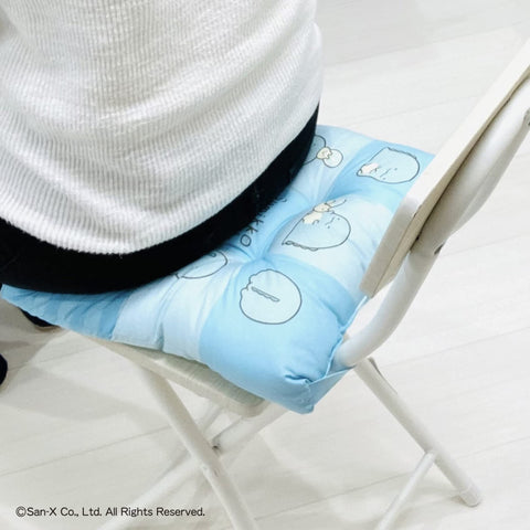 MoriPilo 쿠션 의자 쿠션 쿠션 San-X 스밋코 구라시 토카게 학교 어린이 쿠션 블루 30x30x30x7cm 두꺼운 학교 유치원 아동 용품 귀여운 캐릭터 베개 모리시타