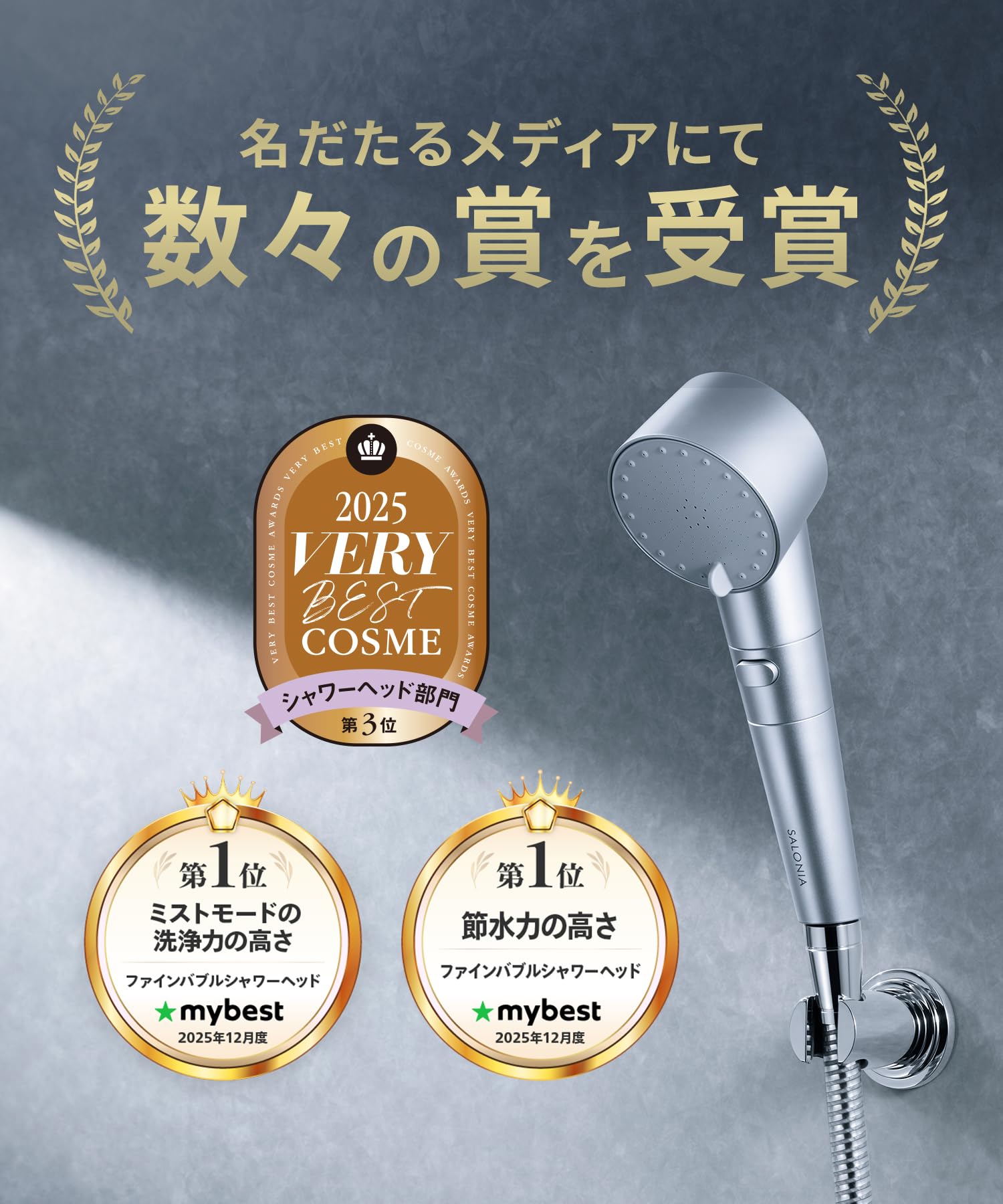 SALONIA サロニア シャワーヘッド ファインバブルクリア マイクロ