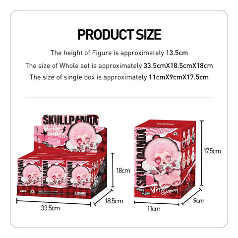 POP MART SKULLPANDA Winter Symphony Series Plush Pendant, 1 Piece, Popmart Toy Toy Toy (1 Piece), Blind Box, Plastic Model, Premium Toy, PVC, Soft Vinyl, Original Character, Birthday Gift