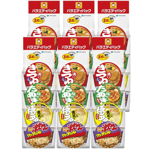 Red Fox and Green Raccoon Maru-chan Mame Variety Pack, Pack of 4, 5.6 oz (160 g) x 6 Packs