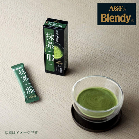 AGF Blendy Matcha Ippo, No Milk, 4 Bottles x 6 Boxes [Powdered Matcha] [Sugar Free] 7.5 g (24 x 24)