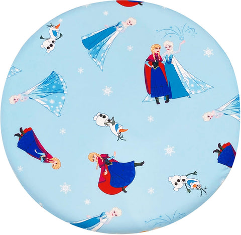 MORIPiLO 森恋 迪士尼 冰雪奇缘 坐垫 椅子 靠垫 40x40厘米 圆形 冷感 低反弹 人物 商品 迪士尼公主 蓝色 4621382