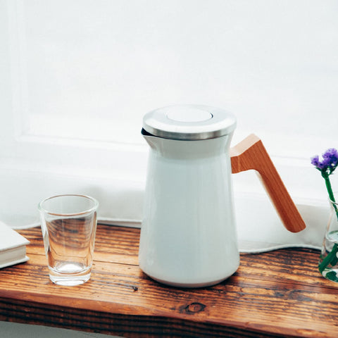 HARIO 不銹鋼保溫壺 Stainless Thermal Pot 可保存容量600毫升 白色 S-STP-600-W