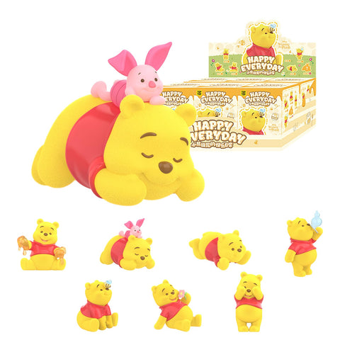 TOP TOY Disney Winnie the Pooh Happy Daily Series (Assorted Box, 6 Pieces), Blind Box, Figure, Soft Vinyl, PVC, Premium Toy, Birthday, Gift, Christmas Gift