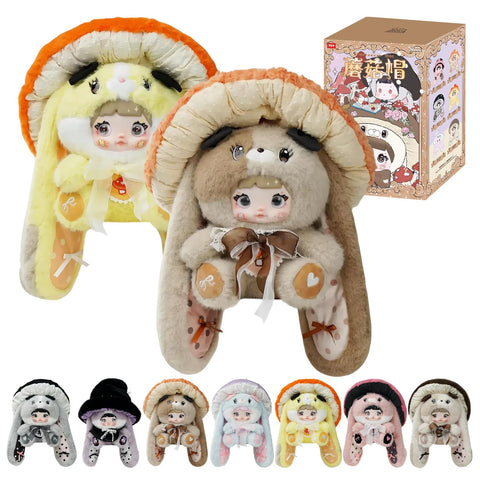 TOP TOY x Nommi "Mushroom Hat 400% Series Plush Toy, 1 Piece, Gacha Blind, Box Figure, Plastic Model, Premium Toy, Soft Toy, Birthday Gift, Original Character, Christmas Gift, Collector