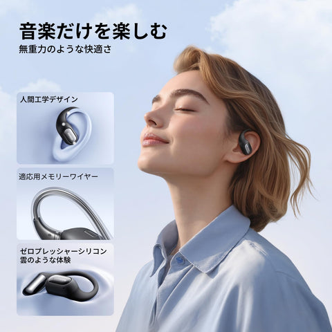 (2025 Newest Version) UGREEN HiTune S7 Wireless Open-Ear Earbuds, Bluetooth 6.0 / 0.7 inch (18 mm) Titanium Driver, Total 28 Hours Playback, 4 Microphone Noise Cancelling Technology, IPX5 Waterproof