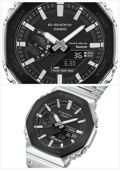 Casio GM-B2100 G-Shock Wristwatch, Classic Color, silver/black