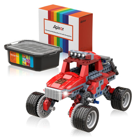 Apitor Robot B 收纳型 8-in-1 机器人 玩具益智玩具 组装 机器人 酷炫的"冒险勇者"系列 积木套装 附带分类托盘 STEM 益智 男孩 礼物 人气 圣诞礼物 生日 儿童节 礼物 小学生 男孩 女孩 6岁以上(含日语组装步骤图)