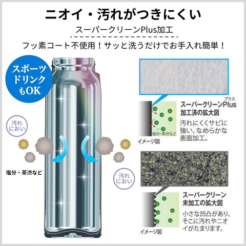[可用洗碗机清洗/垫圈一体模型] 虎牌 保温杯 500毫升 白热水OK 螺旋式不锈钢保温杯 杯盖和垫圈一体化清洗仅2个 轻松杯盖真空隔热 保温杯 保温保冷 平底杯均可使用 薰衣草(紫色) MMZ-W050VW
