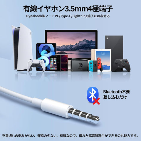 Antool イヤホン 有線 マイク付き 絡み防止 イヤホン イヤホンマイク いやほん イヤフォン インナーイヤー型 通話対応 イヤホン テレワーク在宅勤務 パソコン PC 3.5mm ４極 ctia規格
