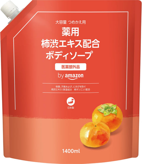 SOLIMO Medicated Persimmon Tannin Body Soap, Peppermint, Large Capacity Refill, 1400ml (Amazon)