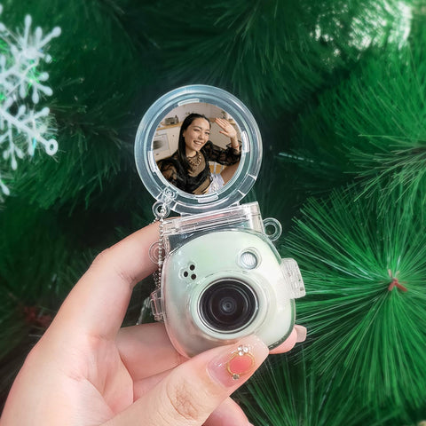 HIYQIN 趣奇 pal 手机壳,instax mini pal适用 Fujifilm checky pal 手机壳 mini pal 保护套 自拍辅助 趣奇 mini PAL相机包 mini pal透明保护套 可拆卸 带自拍镜头 PC制造 全面保护 便携式