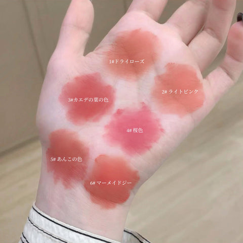 【TK's Popular Item】SNS Cute High-Color Melting Lip Makeup, Skin Tone, No Makeup Smudging, Pigmentation, Adhesion, Long-Lasting, Lasts All Day, Skin Tone Evenness Zero, Doesn't Peel, Glossy - 4# Cherry
