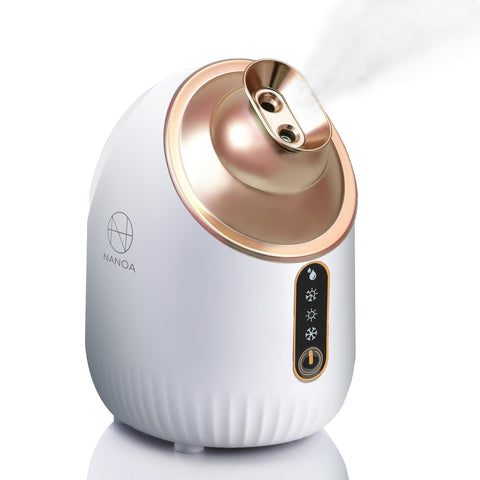 NANOA Face Steamer Dermatologist Hot and Cold Steamer Beauty Moisturizing Tap Water OK Plenty of Tank Pore Care Beauty Appliances Rose Gold