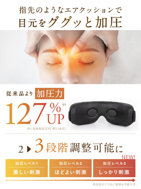 NIPLUX EYE RELAX S アイウォーマー アイマスク ホットアイマスク 充電式 目元エステ アイケア Bluetooth機能 音楽 敬老の日 誕生日 プレゼント ギフト (ブラック)