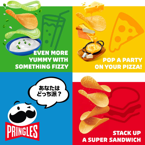 Kellogg's Pringles S Can Assortment Set of 3 Types (Umao, Sour Cream, Onion, Hi! CHEESE!)
