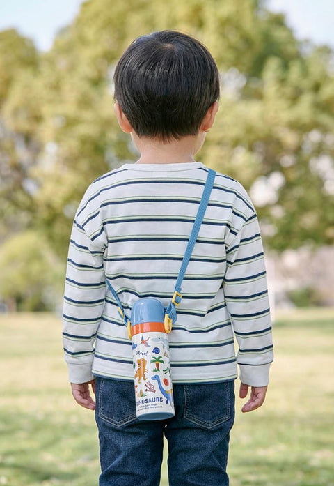 Skater SKDC4-A Children's Stainless Steel Water Bottle, 2-Way Direct Drinking, 16.5 fl oz (470 ml), Cup Drinking, 15.2 fl oz (430 ml), Super Mario, 23, Kid-friendly Lightweight Type, Boy's Hot and