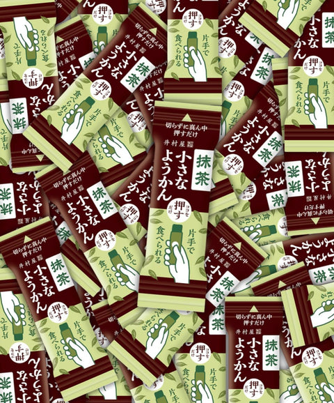 井村屋 可单手食用的小羊羹 抹茶 14克×50瓶 迷你 棒状 羊羹 混装 独立包装 羊羹 羊羹 业务用 小豆 煮小豆 GOS (14克×50瓶)