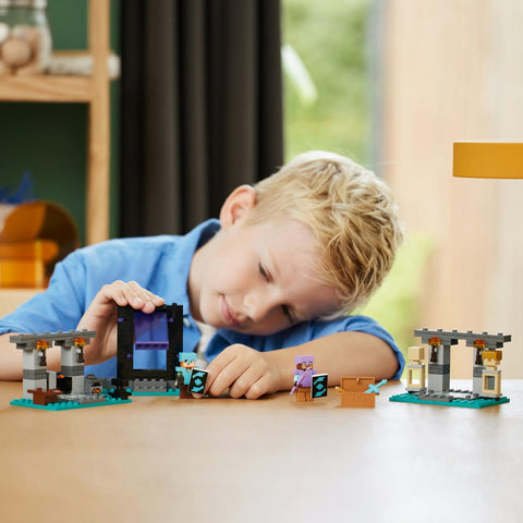 LEGO Minecraft 21252 The Armory Minecraft Toy for Kids, Elementary School Students, Toys, Great as Gift, Lego Blocks, Unisex, Ages 6 to 9