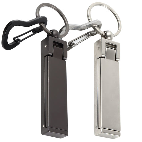 PERDIN Bag Hanger, Load Capacity 35.5 lbs (16 kg), Back Hanger, Bag Hook, Smartphone Stand, Key Holder (Matte Black, Matte Silver Set)