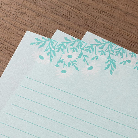 MIDORI 信紙套裝 燙金信封 瑪格麗特圖案 86515006
