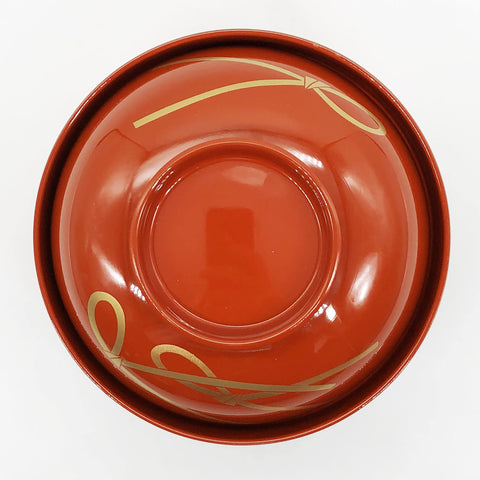 Maeju Lacquerware 3T-419 4.5 Zoni Bowl Knotted Soarai Vermilion