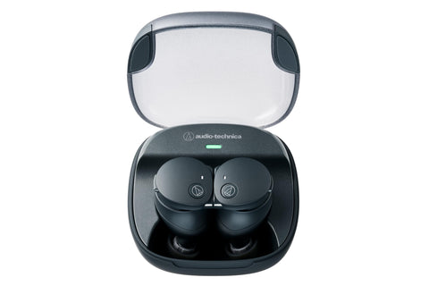 Audio-Technica ATH-CKS50TW2 BK (E) Wireless Earbuds, Bluetooth, Noise Cancelling, Deep Bass, w/ Original Sticker, Magnetic Switch, Up to 65 Hours Playback, IP55 Waterproof, Multipoint Support, Black
