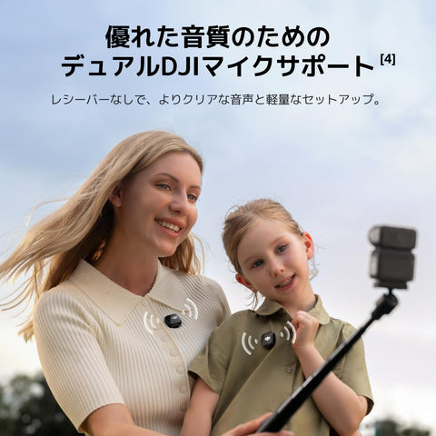 DJI Osmo Nanoスタンダードコンボ (128GB) ウェアラブルカメラ 小型4K／60fps Vlogカメラ 1/1.3インチセンサー 143°広角FOV映像 200分録画 迅速なコンテンツ転送 スポーツ Vlog用磁気POVカメラ4K