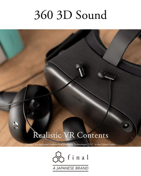 Final E500 In-Ear Earbuds [VR Binaural ASMR 360 Audio Recommended] Black