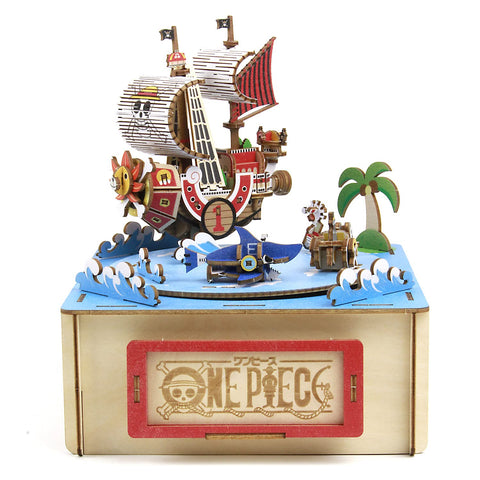 ki-gu-mi ワンピース オルゴール - 小学生 から 大人 まで 楽しめる 木製 3D 立体パズル DIY 工作キット - 男の子 女の子 の 知育玩具 - 立体アート として 大人の プレゼント にも最適な ウッドパズル