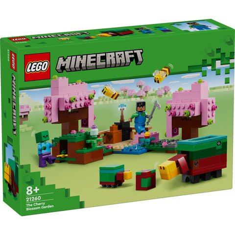LEGO 21260 Minecraft Sakura Garden Toy Block Set, Perfect Gift for Boys and Girls Ages 7, 8, 9, and 10. Featuring Flowers, Minifigures, and More