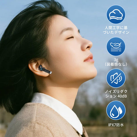 무선 이어폰 블루투스 이어폰 [2025 업그레이드 에디션] AI Smart ENC 통화 소음 제거 최신 블루투스 5.4 블루투스 이어폰 풀 레인지 HI-FI 음질 저지연 연결 순간 Type-C 고속 충전 싱글 이어/스테레오 웹 회의/운동/게임/텔레워크/학교/통근/스포츠/음악 아이폰/안드로이드용