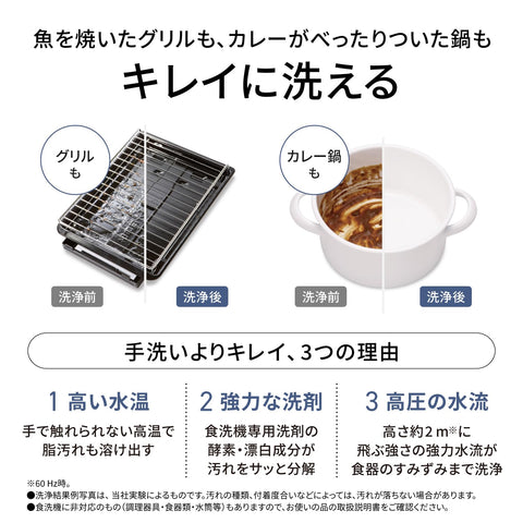 Panasonic松下 洗碗机干燥机 NP-TA5-W 白色 需要分流水龙头 Stream 除菌清洗